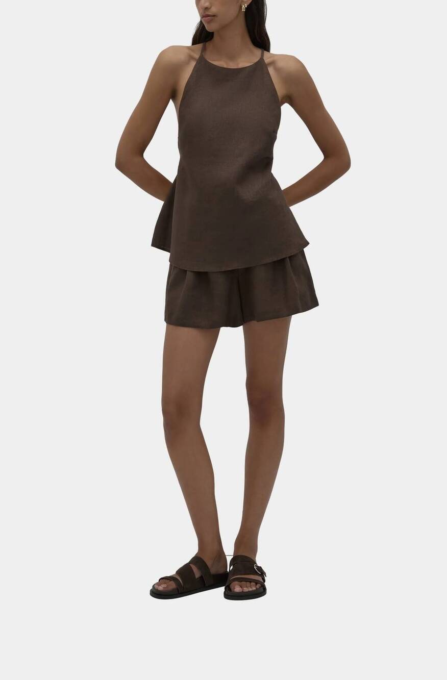 NEW NUDE LUCY thilda tailored short in walnut
